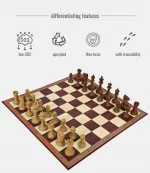 Inspiration chess set with inlay wooden board