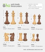 Inspiration chess set with inlay wooden board