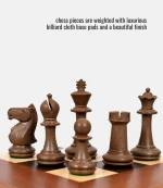 Inspiration chess set with inlay wooden board