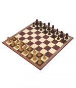 Scholastic chess set with folding chess board