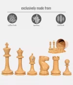 Scholastic chess set with folding chess board