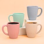Classic Mug 300 ml | Set of 4 | Unbreakable Mugs Made with Rice Husk & Bamboo Fibers | Microwave Safe Mugs | For Hot & Cold Servings