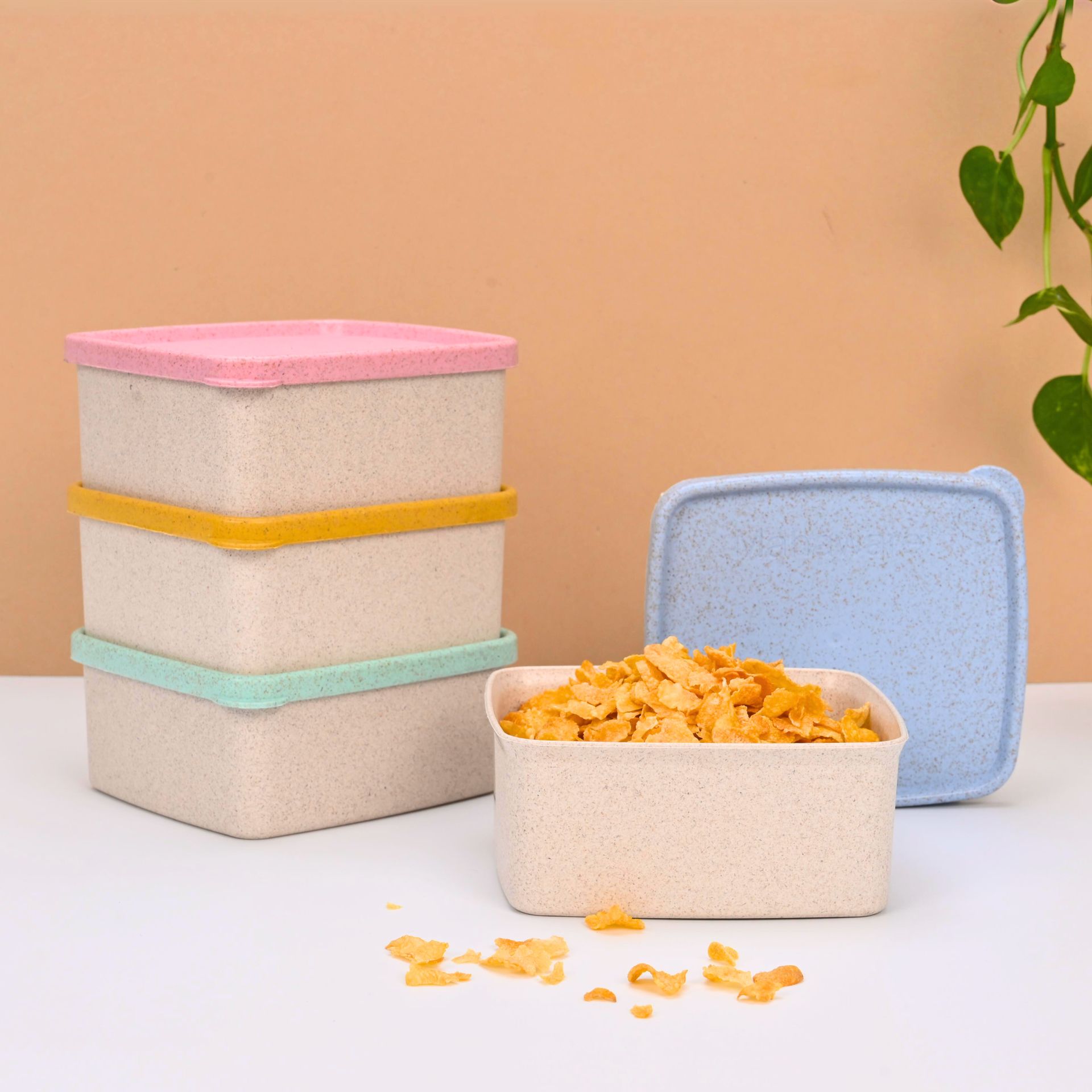 Tupperwareバンブークリアストレージセット Tupperwareバンブークリアストレージセット Stasher Starter Kit 5