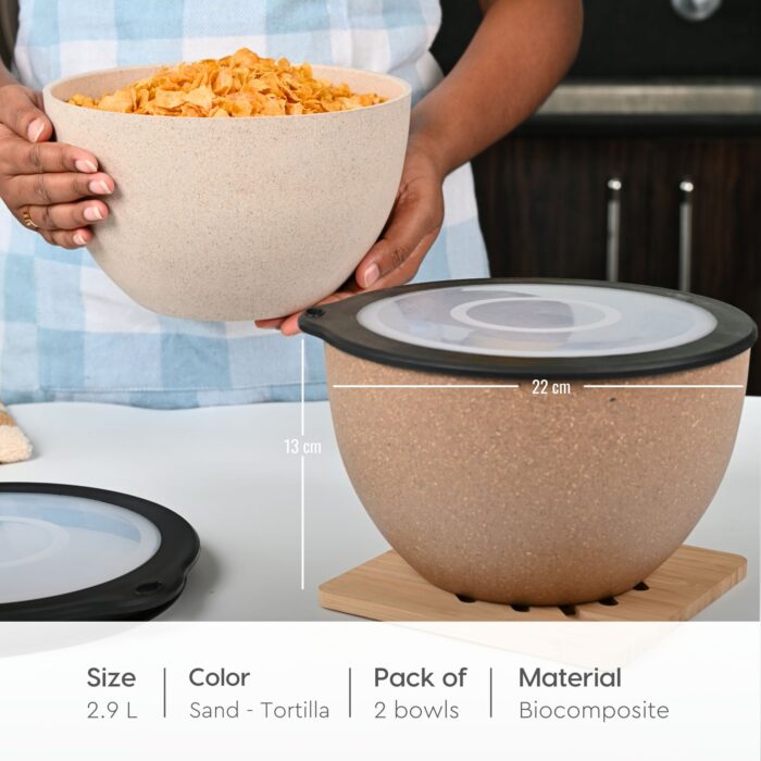 Storage bowls for Kitchen made from Bamboo Fiber