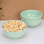 Frosty Mixing Bowl 1800 ml set of 3 | Earth friendly Unbreakable bowls Made with Bamboo Fibers & Rice Husk Fiber | Microwave and fridge Safe bowl| for storing, serving, mixing food