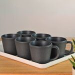 Earth friendly Majestic Mug 375 ml set of 6 | Eha Unbreakable mugs Made with Rice Husk & Bamboo Fibers | Microwave Safe mugs | for Hot & Cold servings