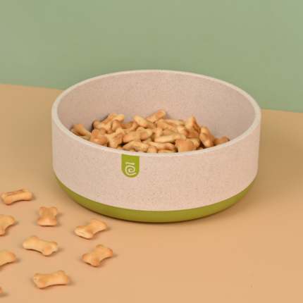 EcoBlend Antiskid Pet Bowl | 1350 ml | Eco Friendly Feeding Bowls For Dogs, Cats & all Pets | Petware Made of Rice Husk & Bamboo Biocomposites