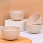 Eha Earth-Friendly Set of 4 Small Curry Bowls for Kitchen | 175 ml | Made with Bamboo Fibers & Rice Husk| Microwave Safe Bowl Set | for Hot & Cold Serving Bowls - Image 5