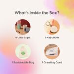 Earth Friendly Cutting Chai Cups | 100 ml Cutting Chai Cup Set of 4 | Made with Rice Husk & Bamboo Fibers | Holi Gift Pack - Image 2