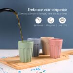 Earth Friendly Cutting Chai Cups | 100 ml Cutting Chai Cup Set of 4 | Made with Rice Husk & Bamboo Fibers | Holi Gift Pack - Image 4