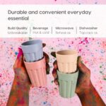 Earth Friendly Cutting Chai Cups | 100 ml Cutting Chai Cup Set of 4 | Made with Rice Husk & Bamboo Fibers | Holi Gift Pack - Image 5