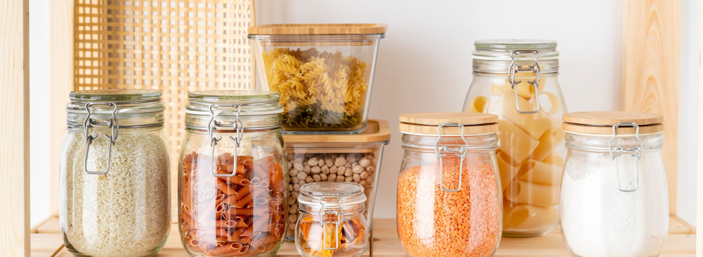 kitchen container jars, kitchen jars, space saving kitchen containers