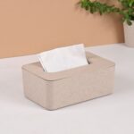 Earth Friendly Velveta Tissue Box holder ( with Tissue ) | Set of 1 | for Home & Hotels | Tissue Box holder Made with Rice Husk Biocomposite | Car & Dining table Tissue box