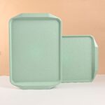 Serving Greet Tray 17 inch set of 2 | Earth friendly Unbreakable tray Made with Bamboo Fibers & Rice Husk Fiber | Microwave and fridge Safe tray| for Hot & Cold servings - Image 4