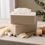 Earth Friendly Velveta Tissue Box holder ( with Tissue )| Set of 2 | for Home & Hotels | Tissue Box holder Made with Rice Husk Biocomposite | Car & Dining table Tissue box - Image 4
