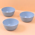 Earth Friendly Bloom Bowl for Serving | Set of 3 | 600 ml | Bowls Made with Rice Husk Biocomposite | Microwave Safe Bowl Set ( Reheat ) | Bowls for Snacks - Image 4