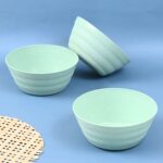 Earth Friendly Bloom Bowl for Serving | Set of 3 | 800 ml | Bowls Made with Rice Husk Biocomposite| Microwave Safe Bowl Set ( Reheat ) | Bowls for Snacks - Image 3