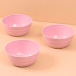 Earth Friendly Bloom Bowl for Serving | Set of 3 | 600 ml | Bowls Made with Rice Husk Biocomposite | Microwave Safe Bowl Set ( Reheat ) | Bowls for Snacks - Image 3