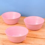 Earth Friendly Bloom Bowl for Serving | Set of 3 | 1200 ml | Bowls Made with Rice Husk Biocomposite | Microwave Safe Bowl Set ( Reheat ) | Bowls for Snacks - Image 3