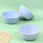 Earth Friendly Bloom Bowl for Serving | Set of 3 | 800 ml | Bowls Made with Rice Husk Biocomposite| Microwave Safe Bowl Set ( Reheat ) | Bowls for Snacks - Image 2