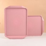 Serving Greet Tray 17 inch set of 2 | Earth friendly Unbreakable tray Made with Bamboo Fibers & Rice Husk Fiber | Microwave and fridge Safe tray| for Hot & Cold servings - Image 3