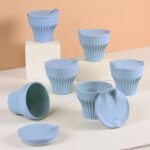 Earth Friendly Rafter Coffee Mug with Lid | Set of 6 | 175 ml | Tea Cup Set | Made with Rice Husk | Microwave Safe Mugs for Gifting - Image 9