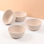 Earth Friendly Bloom Bowl for Serving | Set of 4 | 600 ml | Bowls Made with Rice Husk Biocomposite| Microwave Safe Bowl Set ( Reheat ) | Bowls for Snacks - Image 3