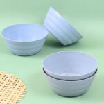 Earth Friendly Bloom Bowl  for Serving | Set of 4 | 600 ml |Bowls Made with Rice Husk Biocomposite| Microwave Safe Bowl Set ( Reheat ) | Bowls for Snacks - Image 6