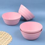 Earth Friendly Bloom Bowl  for Serving | Set of 4 | 600 ml |Bowls Made with Rice Husk Biocomposite| Microwave Safe Bowl Set ( Reheat ) | Bowls for Snacks - Image 4
