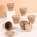 Earth Friendly Rafter Coffee Mug with Lid | Set of 6 | 175 ml | Tea Cup Set | Made with Rice Husk | Microwave Safe Mugs for Gifting - Image 8