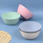 Earth Friendly Bloom Bowl  for Serving | Set of 4 | 600 ml |Bowls Made with Rice Husk Biocomposite| Microwave Safe Bowl Set ( Reheat ) | Bowls for Snacks