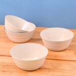 Earth Friendly Bloom Bowl for Serving | Set of 4 | 1200 ml | Bowls Made with Rice Husk Biocomposite| Microwave Safe Bowl Set ( Reheat ) | Bowls for Snacks - Image 3