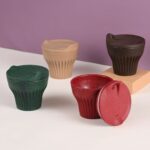 Earth Friendly Rafter Coffee Mug with Lid | Set of 4 | 175 ml | Tea Cup Set | Made with Rice Husk | Microwave Safe Mugs for Gifting - Image 11