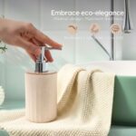 Earth Friendly Bathroom Accessories For Home | Pack of 3 (Soap Holder, Toothbrush Holder, Soap Dispenser set) | Liquid Soap Dispenser for Bathroom (250 ml) | Made with Rice Husk Bio composite - Image 5