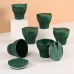 Earth Friendly Rafter Coffee Mug with Lid | Set of 6 | 175 ml | Tea Cup Set | Made with Rice Husk | Microwave Safe Mugs for Gifting - Image 11