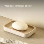 Earth Friendly Bathroom Accessories For Home | Pack of 3 (Soap Holder, Toothbrush Holder, Soap Dispenser set) | Liquid Soap Dispenser for Bathroom (250 ml) | Made with Rice Husk Bio composite - Image 6