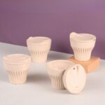 Earth Friendly Rafter Coffee Mug with Lid | Set of 4 | 175 ml | Tea Cup Set | Made with Rice Husk | Microwave Safe Mugs for Gifting - Image 2