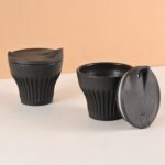 Earth Friendly Rafter Coffee Mug with Lid | Set of 2 | 175 ml | Tea Cup Set | Made with Rice Husk | Microwave Safe Mugs for Gifting - Image 5