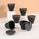 Earth Friendly Rafter Coffee Mug with Lid | Set of 6 | 175 ml | Tea Cup Set | Made with Rice Husk | Microwave Safe Mugs for Gifting - Image 6