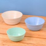 Earth Friendly Bloom Bowls Set for Serving | Set of 3 | 600, 800,1200 ml | Bowls Made with Rice Husk Biocomposite | Microwave Safe Bowl Set ( Reheat ) | Bowls for Snacks - Image 2