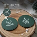Earth Friendly Dockie Stand & Printed Coasters Set of 6 | Christmas Gifting | Coasters for Dining Table for Hot Pots | Made with Rice Husk Biocomposite | Must-have Christmas picks - Image 6