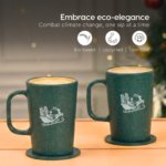 Earth Friendly Christmas Gifts For Family & Friends | Printed Mug and Coasters Set of 2 | Loopac Box | 350 ml | Mugs for Gifts | Made with Rice Husk - Image 6