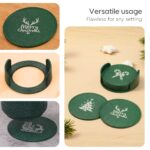Earth Friendly Dockie Stand & Printed Coasters Set of 6 | Christmas Gifting | Coasters for Dining Table for Hot Pots | Made with Rice Husk Biocomposite | Must-have Christmas picks - Image 3