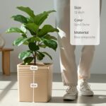 Earth-Friendly Portico Pots for Home Big Size | 12 inch | Pack of 1 | Made with Rice Husk Biocomposite | UV Protected - Image 2