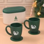 Earth Friendly Christmas Gifts For Family & Friends | Printed Mug and Coasters Set of 2 | Loopac Box | 300 ml | Mugs for Gifts | Made with Rice Husk