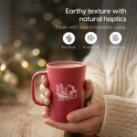 Earth Friendly Christmas Gifts For Family & Friends | Printed Mug and Coasters Set of 2 | Loopac Box | 350 ml | Mugs for Gifts | Made with Rice Husk - Image 3