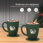Earth Friendly Christmas Gifts For Family & Friends | Printed Mug and Coasters Set of 2 | Loopac Box | 300 ml | Mugs for Gifts | Made with Rice Husk - Image 5