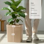 Earth-Friendly Portico Pots for Home Big Size | 15 inch | Pack of 1 | Made with Rice Husk Biocomposite | UV Protected - Image 2