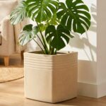 Earth-Friendly Portico Pots for Home Big Size | 18 inch | Pack of 1 | Made with Rice Husk Biocomposite | UV Protected