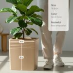 Earth-Friendly Portico Pots for Home Big Size | 18 inch | Pack of 1 | Made with Rice Husk Biocomposite | UV Protected - Image 2